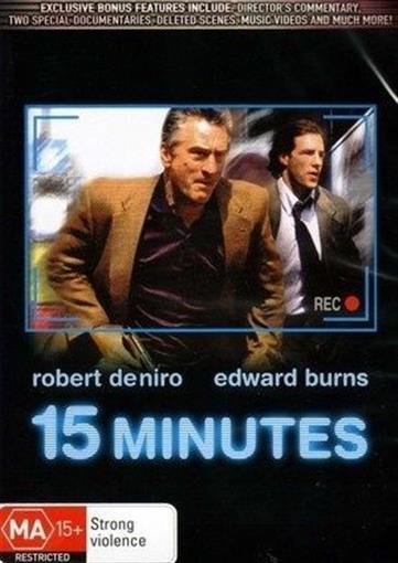 15 MINUTES Robert De Niro, Edward Burns, Charlize Theron, Kelsey Grammar DVD NEW