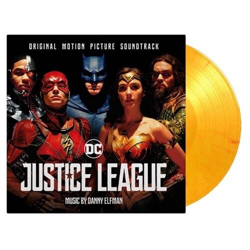 JUSTICE LEAGUE - MOTION PICTURE SOUNDTRACK (Flaming Coloured LP) 2LP VINYL NEW