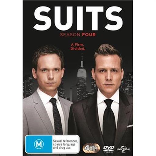 SUITS Season 4 (DVD, 2015, 4-Disc Set) NEW